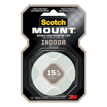 Scotch 3M Scotch-Mount 55 in. L X 1 in. W Double-Sided Mounting Tape 214H